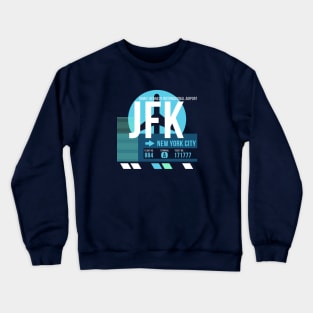 New York City (JFK) Airport // Sunset Baggage Tag Crewneck Sweatshirt